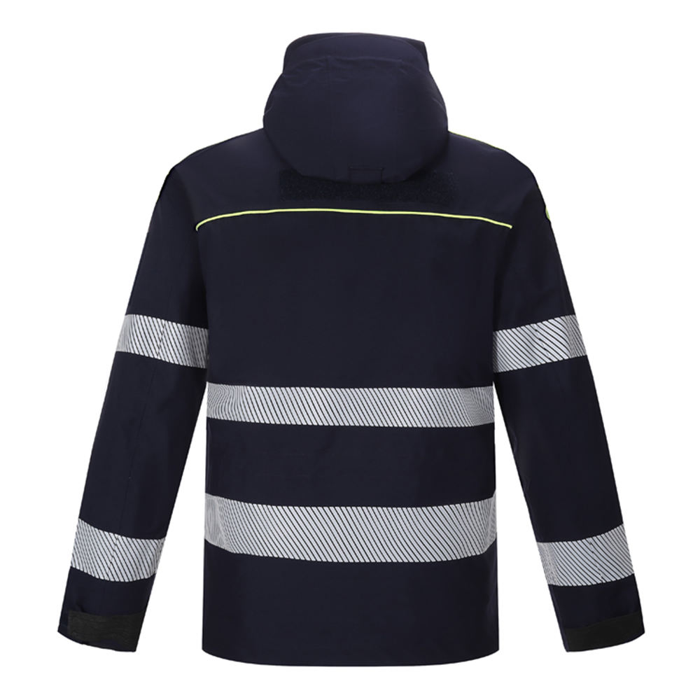 Hestic Sports Wear Construction Reflective Clothes Safety Reflective Jacket High Visibility Workwear Safety Workers Bomber Waterproof Jacket